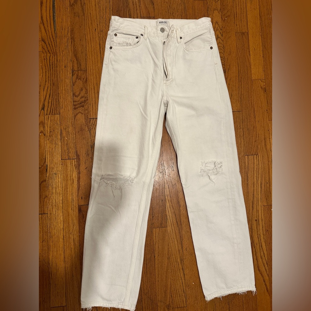 White Agolde Stovepipe Jeans